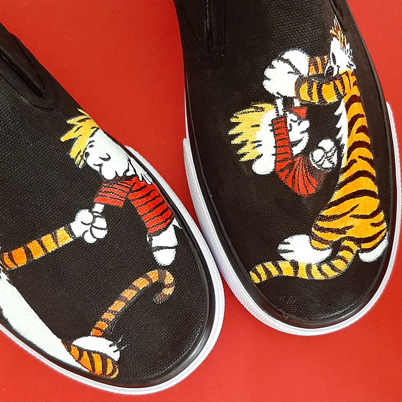 Calvin & Hobbes - Hand-Painted Vans